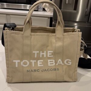 Marc Jacobs Beige Canvas Medium Tote Bag